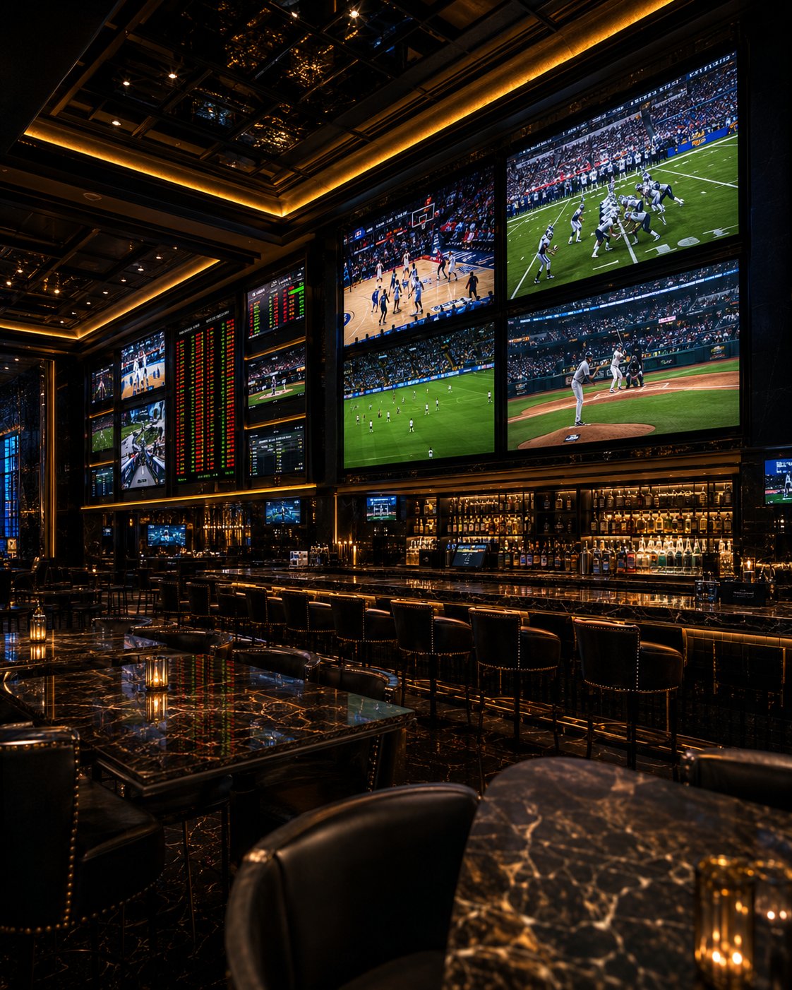 Game night at the sports bar